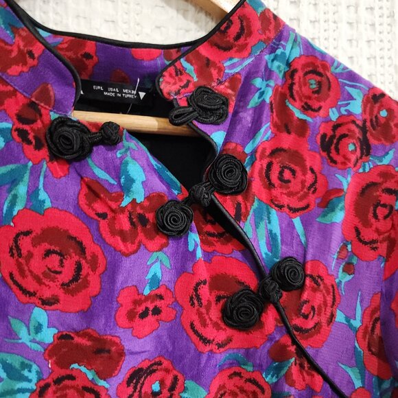 Zara Printed Frog Button Mini Dress Women's Size Large - Picture 6 of 15